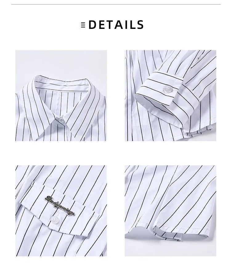 Chic Fit Pinstripe Shirt