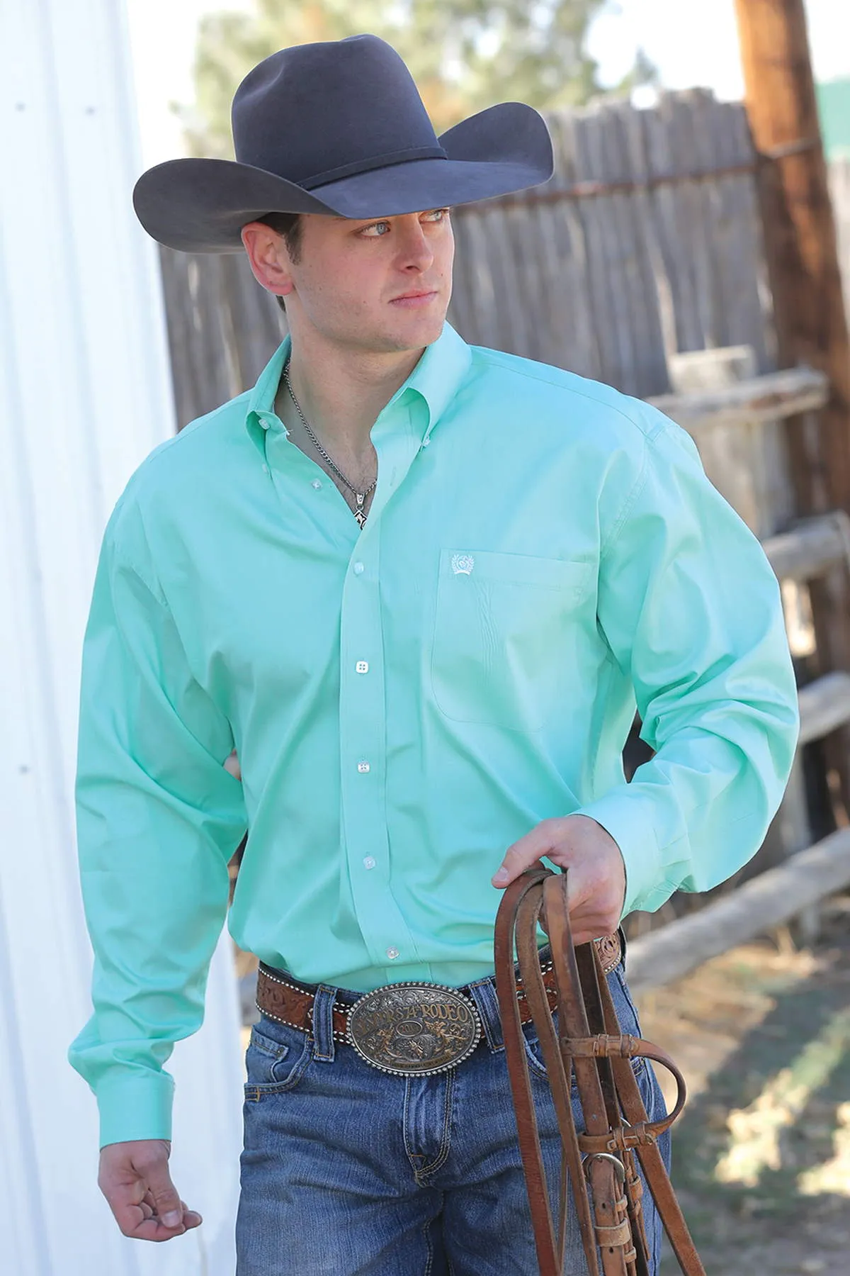 Cinch Men's Classic Fit Long Sleeve Solid Button-Down Western Shirt