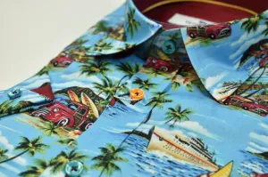 Claudio Lugli Short Sleeve Hawaii shirt - Blue