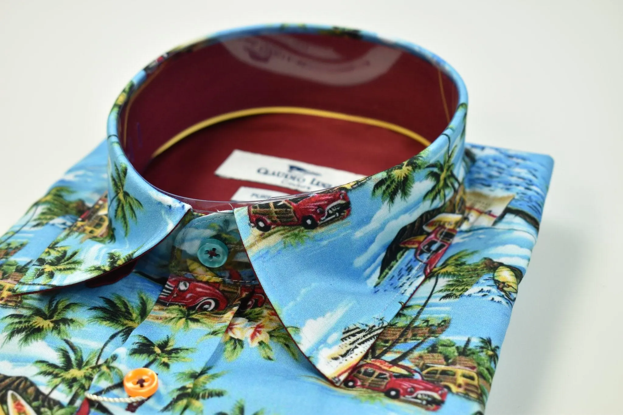 Claudio Lugli Short Sleeve Hawaii shirt - Blue