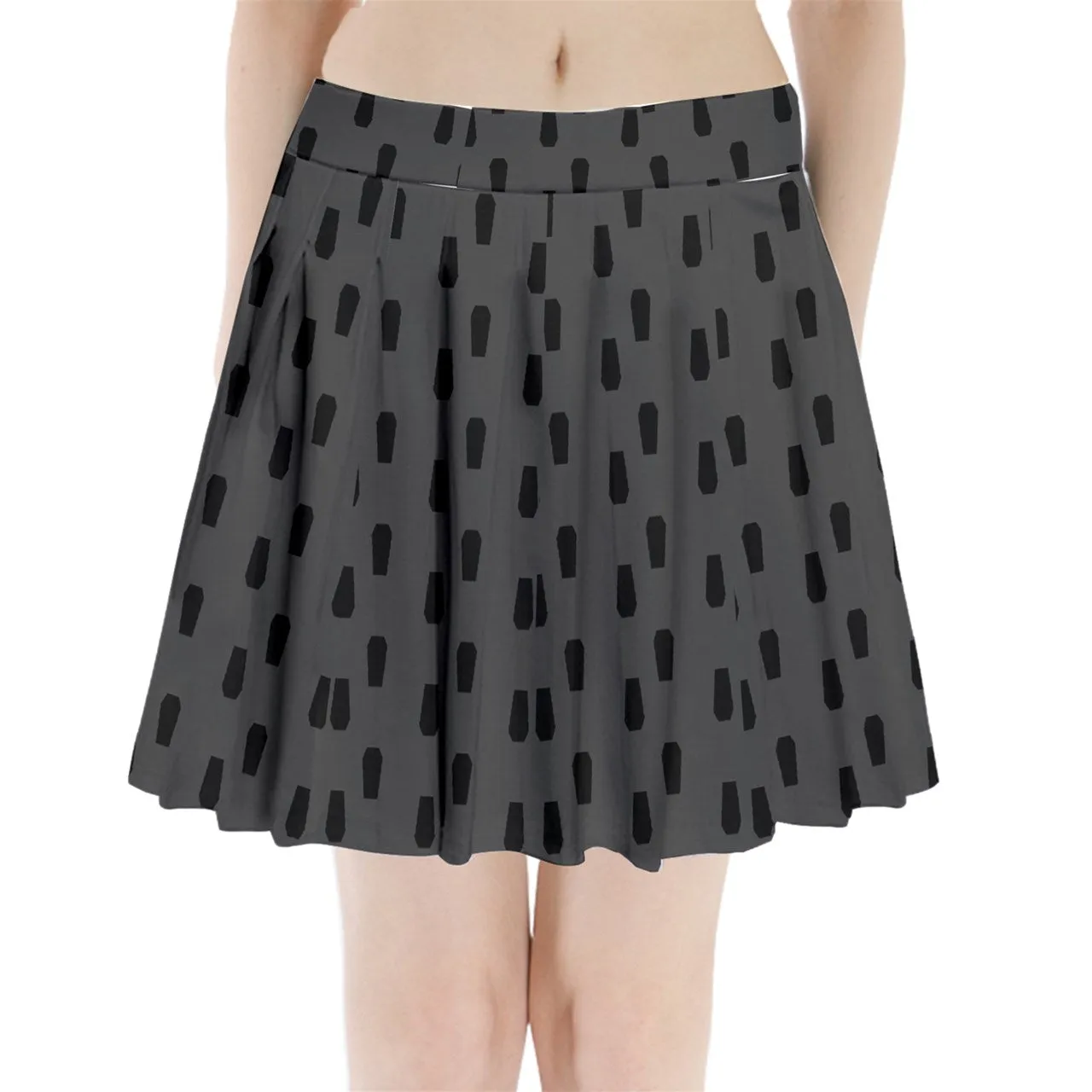Coffin Tile Pleated Mini Skirt
