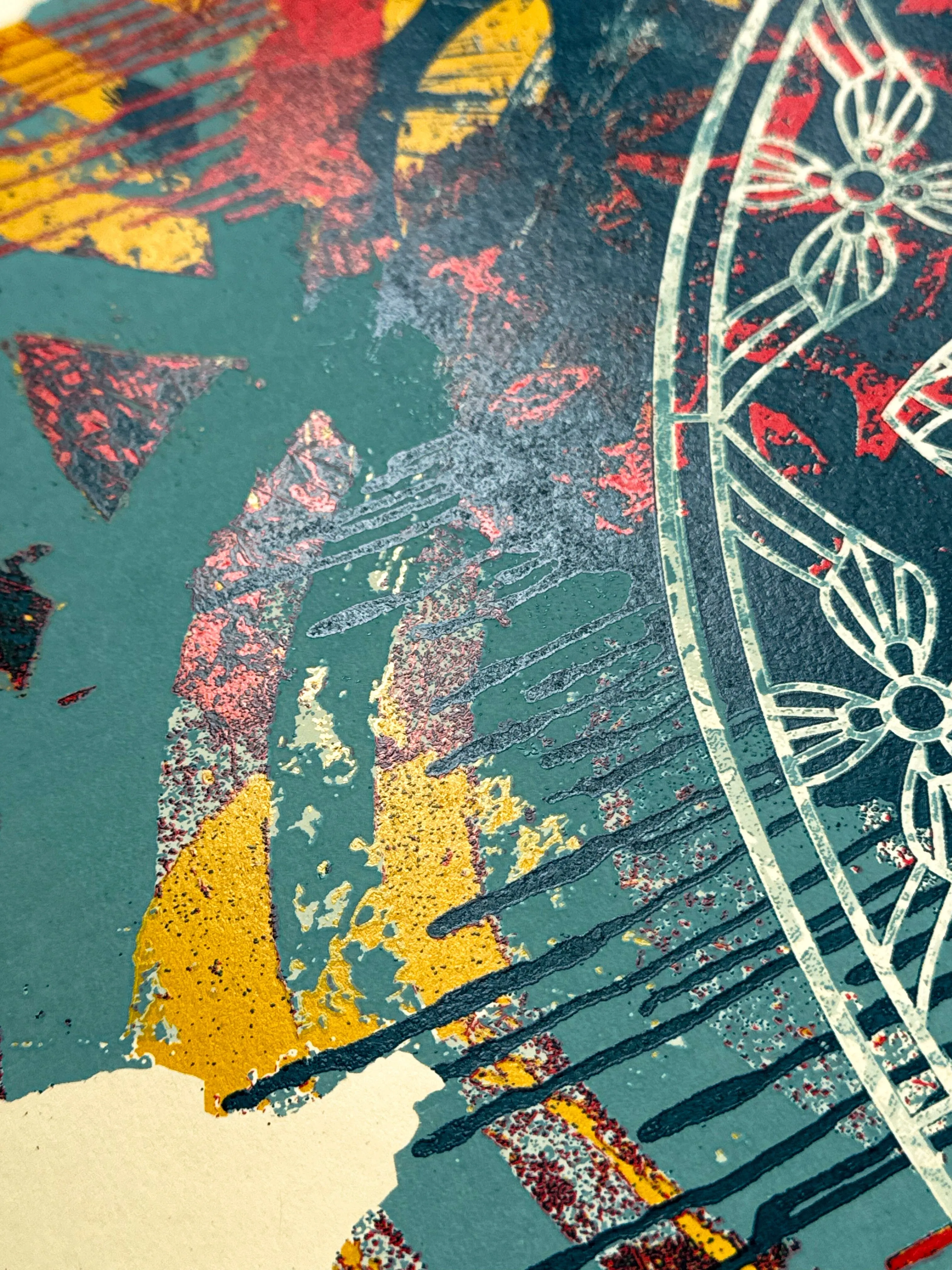 Collage Peace Mandala (Blue)