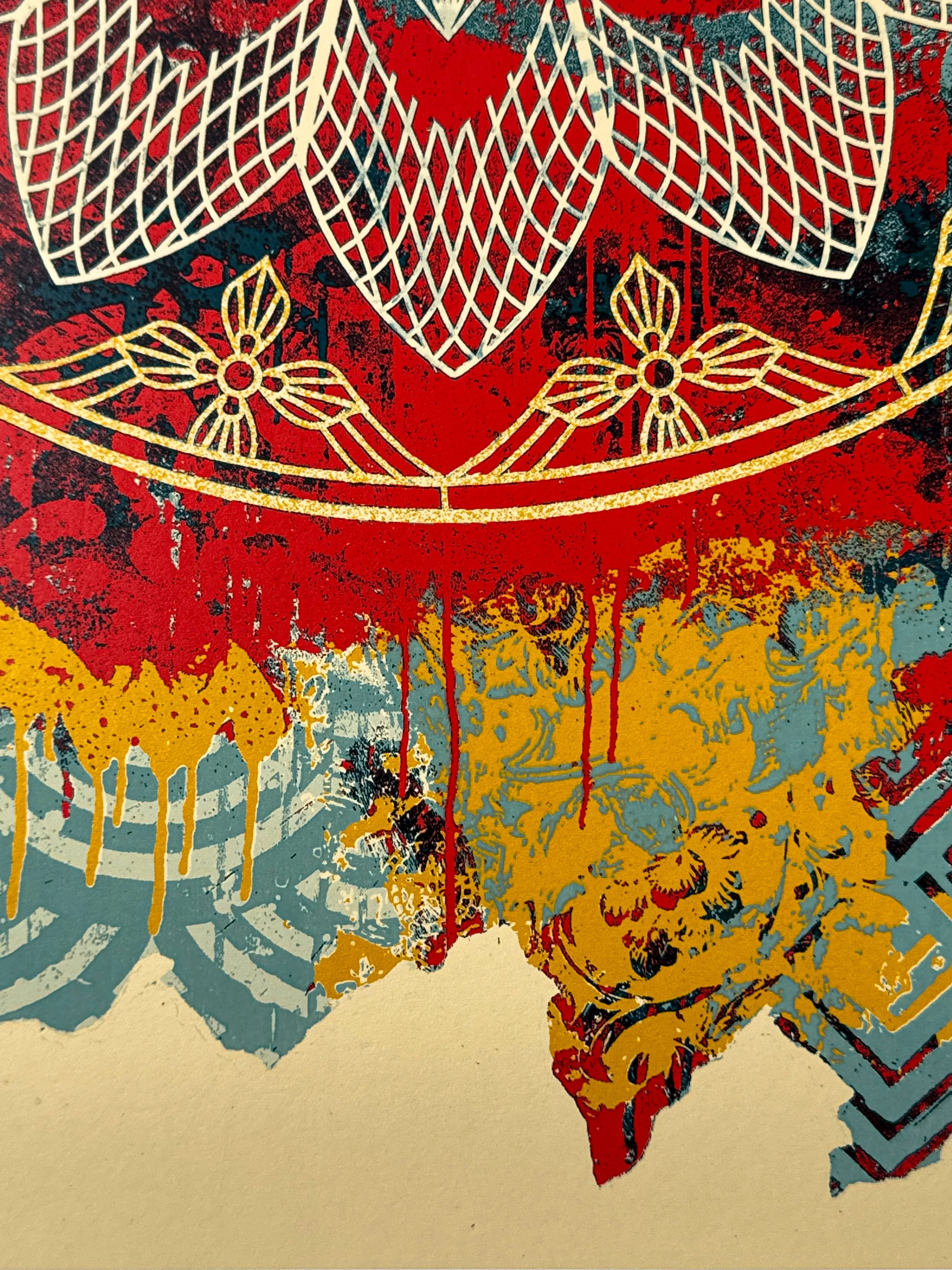 Collage Peace Mandala (Red)