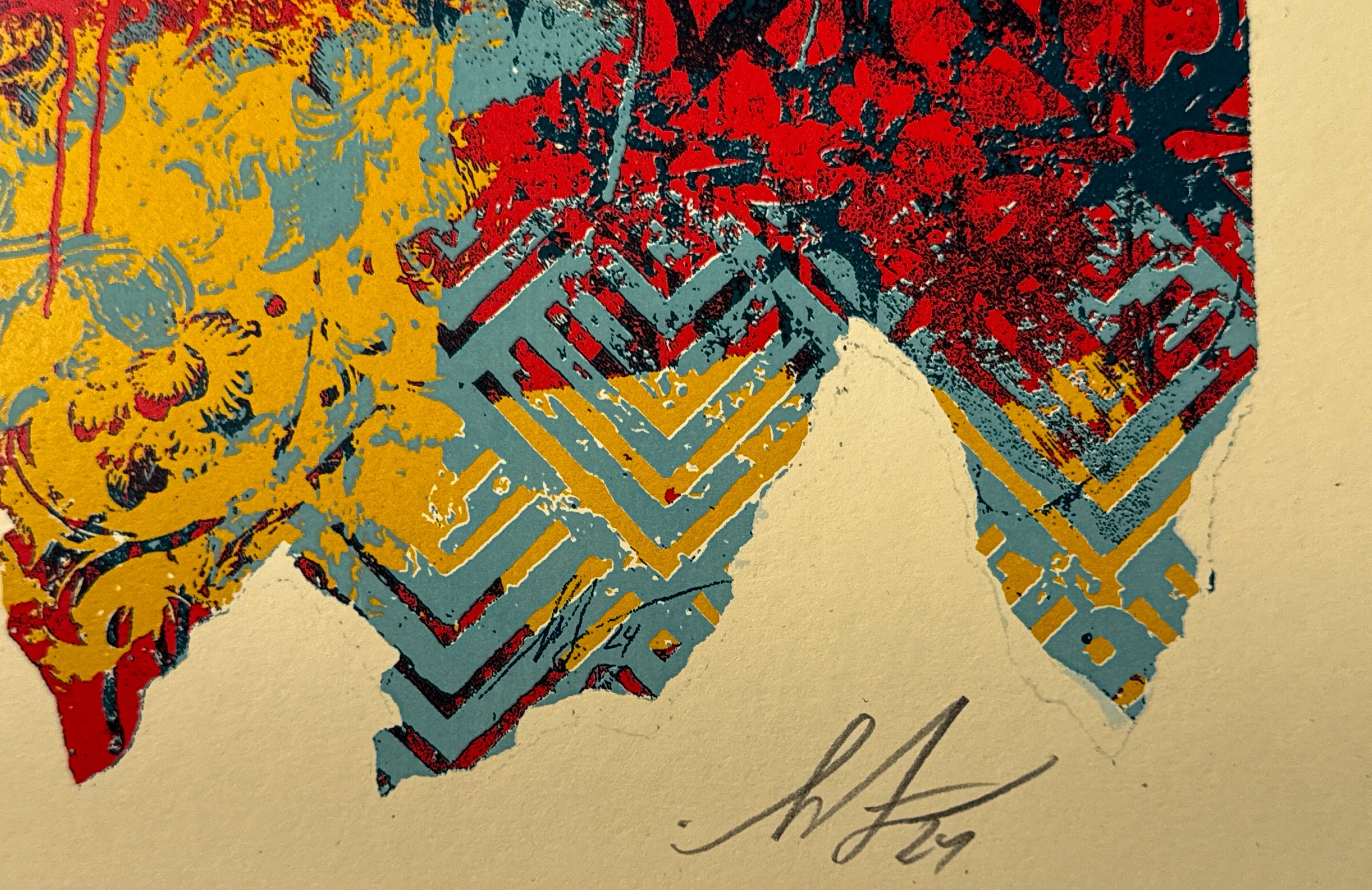 Collage Peace Mandala (Red)