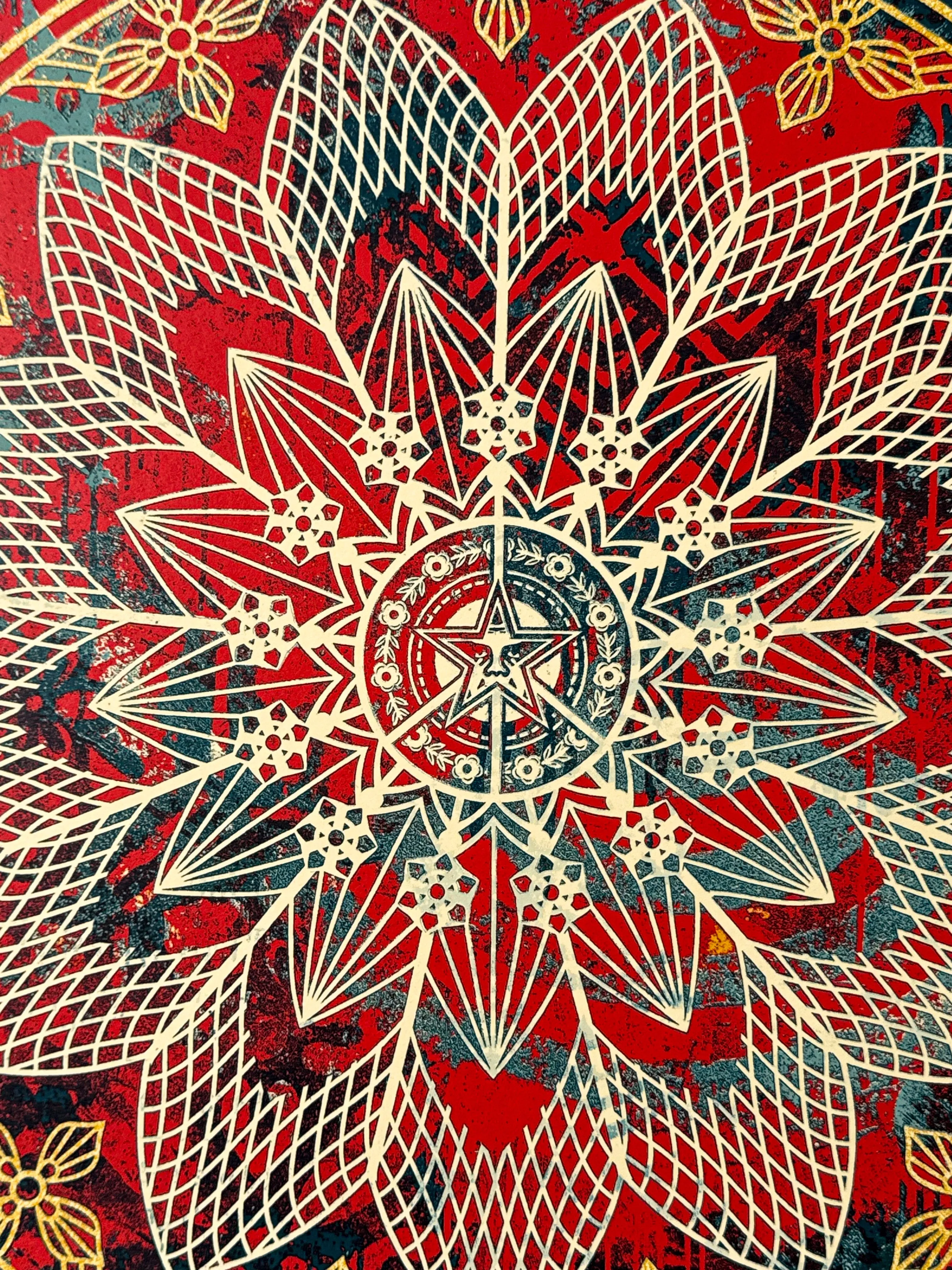 Collage Peace Mandala (Red)