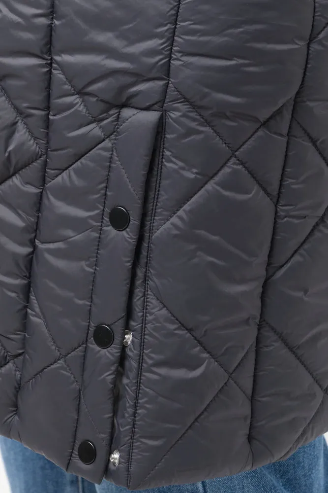 Collared Sleeveless Jacket Black