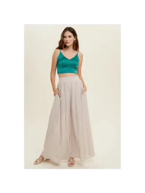 Comfy Wide Leg Pants - Champagne