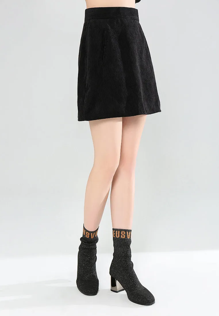 corduroy a-line mini skirt