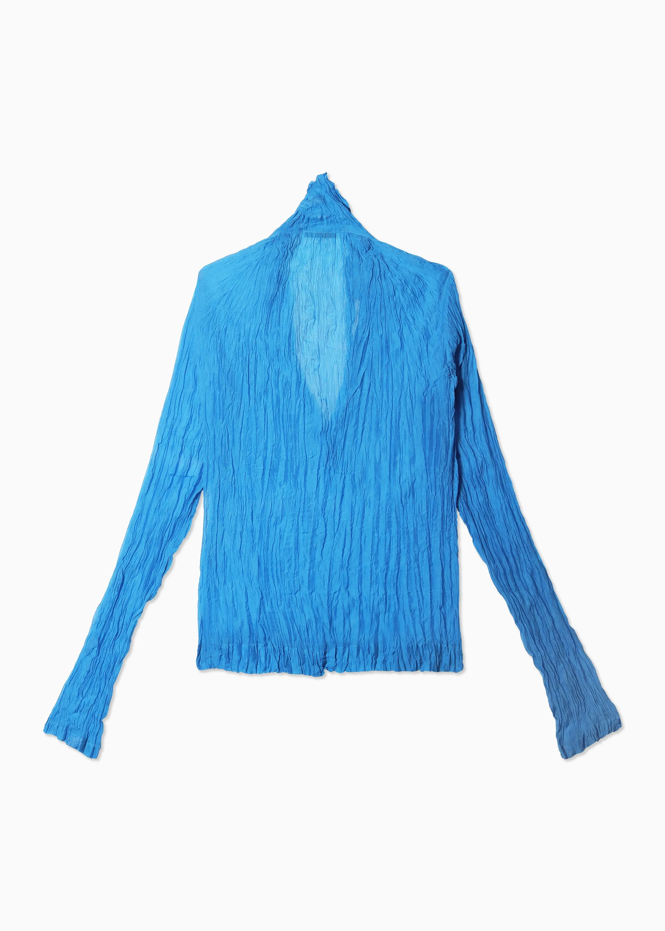 Crinkle Polo Blouse