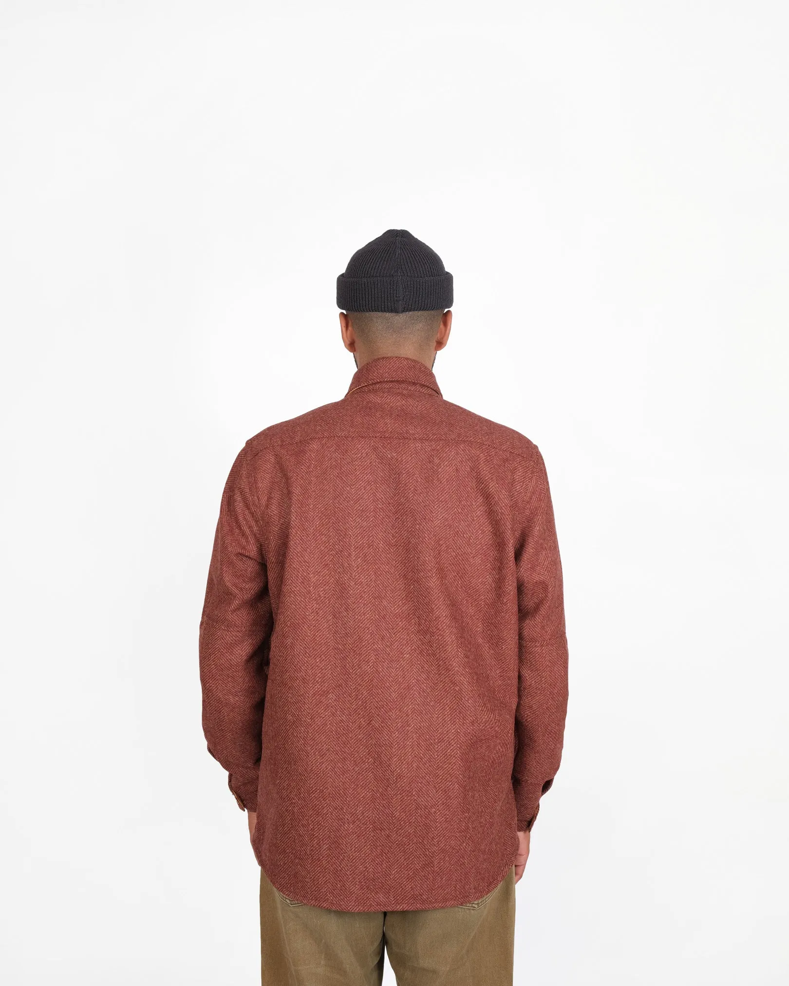 Crissman Overshirt - Brick Herringbone