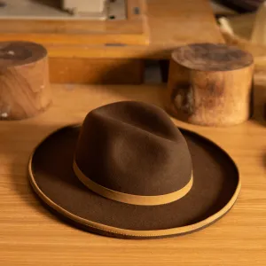 Crooner Pencil Roll Hat in Coffee