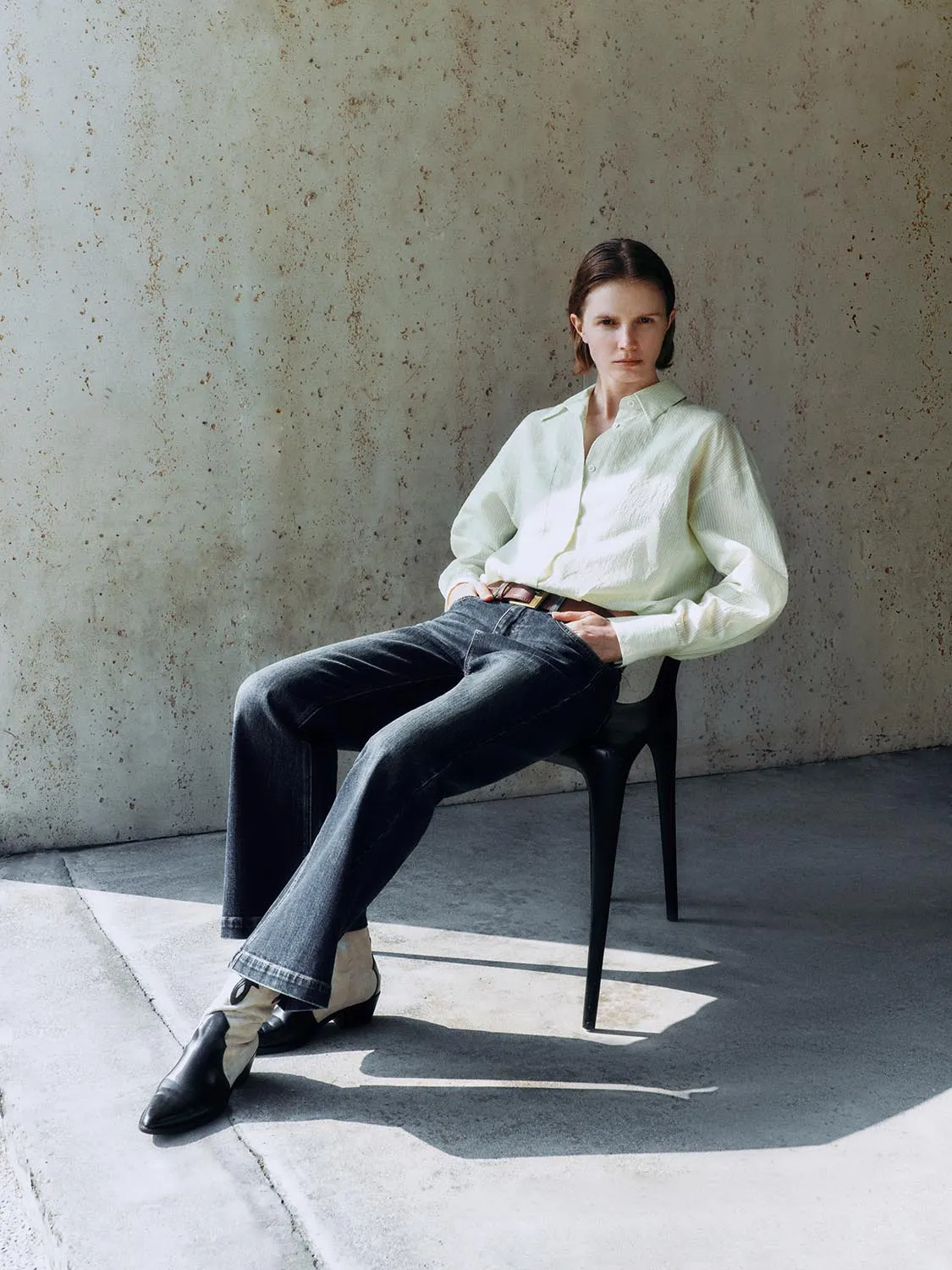 Cropped Button Up Overhead Shirts