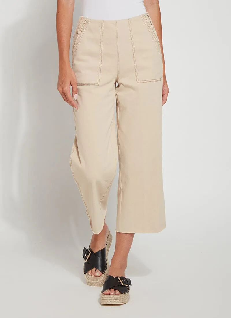 Cropped Zig Zag Denim Wide Leg - Arizona Sand (25" Inseam)