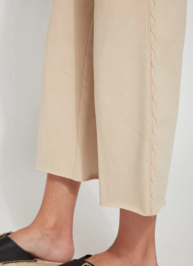 Cropped Zig Zag Denim Wide Leg - Arizona Sand (25" Inseam)
