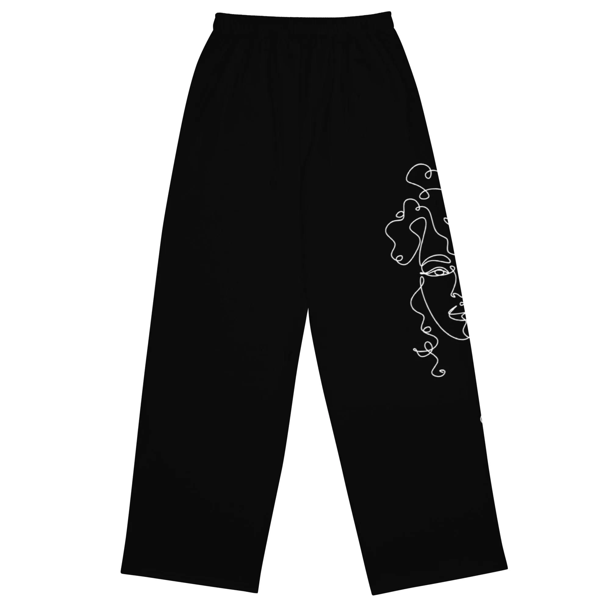 CurlyGirl wide-leg pants in Black