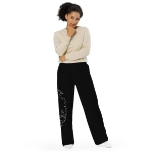 CurlyGirl wide-leg pants in Black