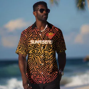 Custom Afro South Africa Cricket Hawaiian Shirt Eastern Cape - Go Sunrisers LT15