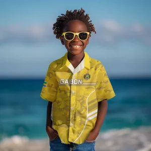 Custom Gabon Football Kid Hawaiian Shirt Go Les Pantheres LT15