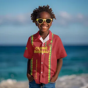 Custom Guinea Bissau Football Kid Hawaiian Shirt Go Djurtus - African Pattern LT15