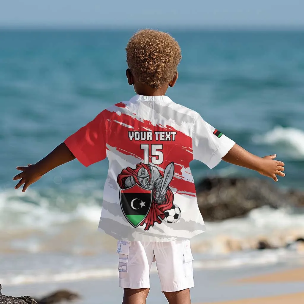 Custom Libya Football Kid Hawaiian Shirt Forza Fursan Al-Mutawasit LT15