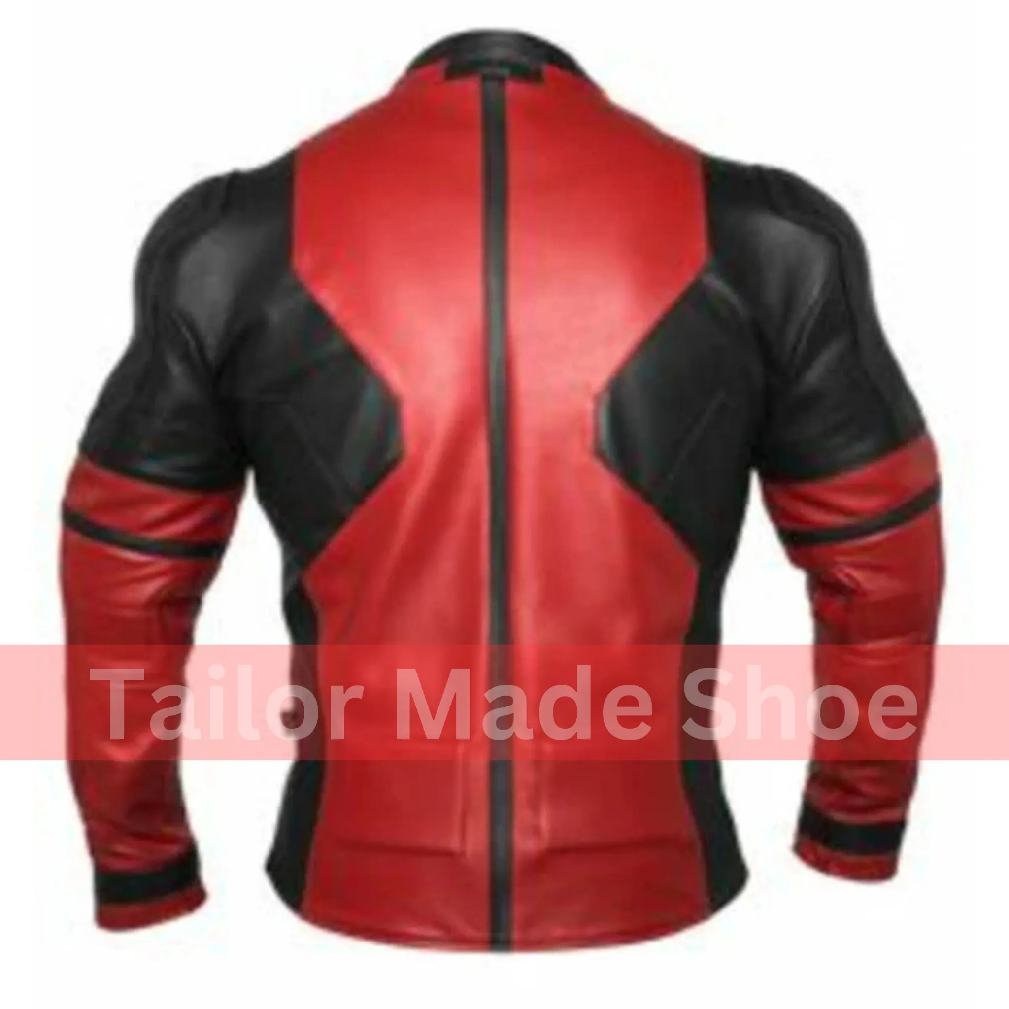 Custom Made Black and Red Leather Jacket for Bikers Racers, Leather Biker Jacket