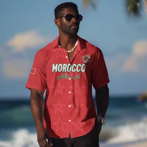 Custom Morocco Football Hawaiian Shirt Allez les Lions de lAtlas LT15