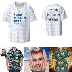 Custom Photo Image Text Name Hawaiian Shirts for Men