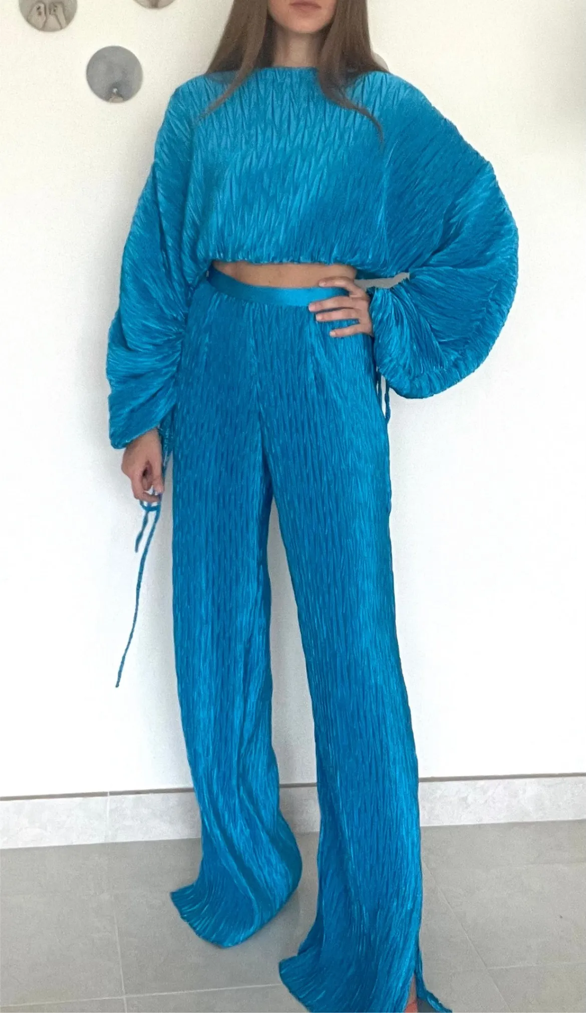 Danielle lavender pleated pants
