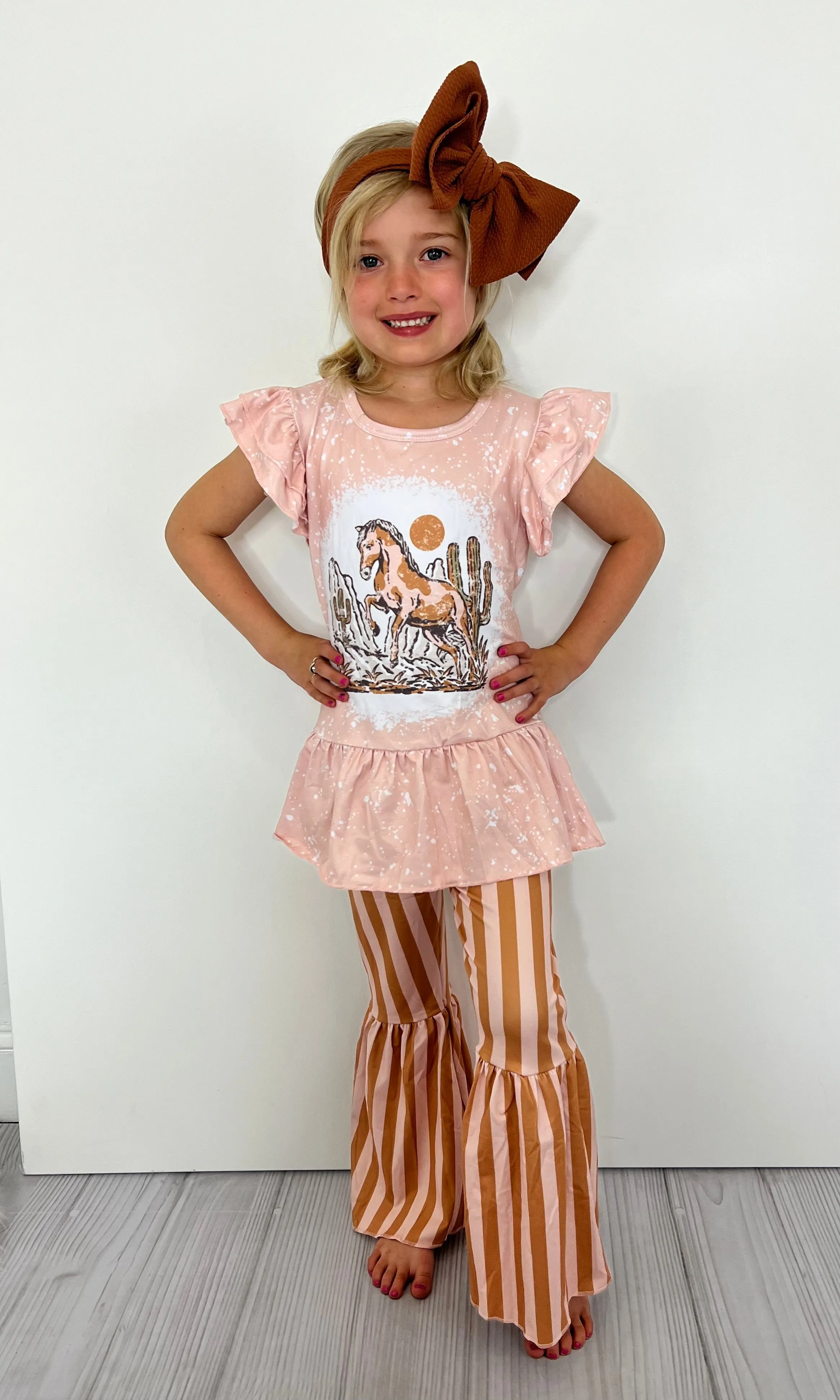 Desert Horse Girls Top   Pant Set