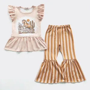 Desert Horse Girls Top   Pant Set