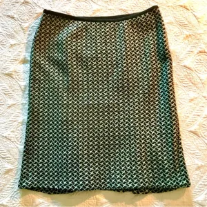 Diane von Furstenberg Wool Knit Fishtail Hem Mini Skirt Size 6 EUC