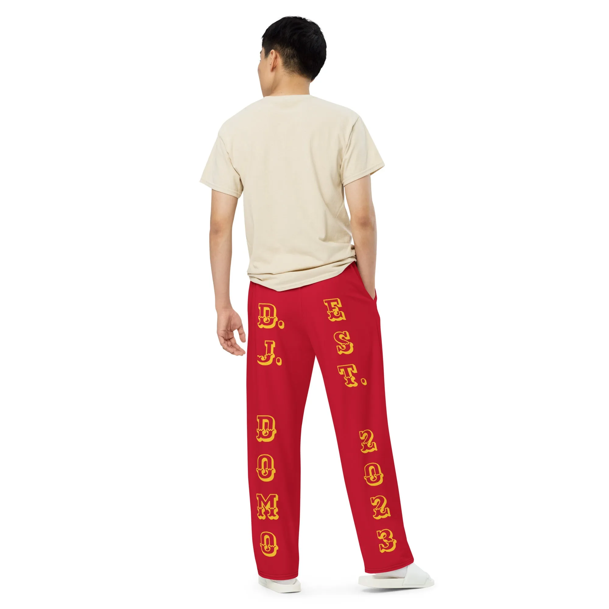 DJD MO- "It's A KC Thang" Unisex Wide-Leg Pants Red/Yellow/White