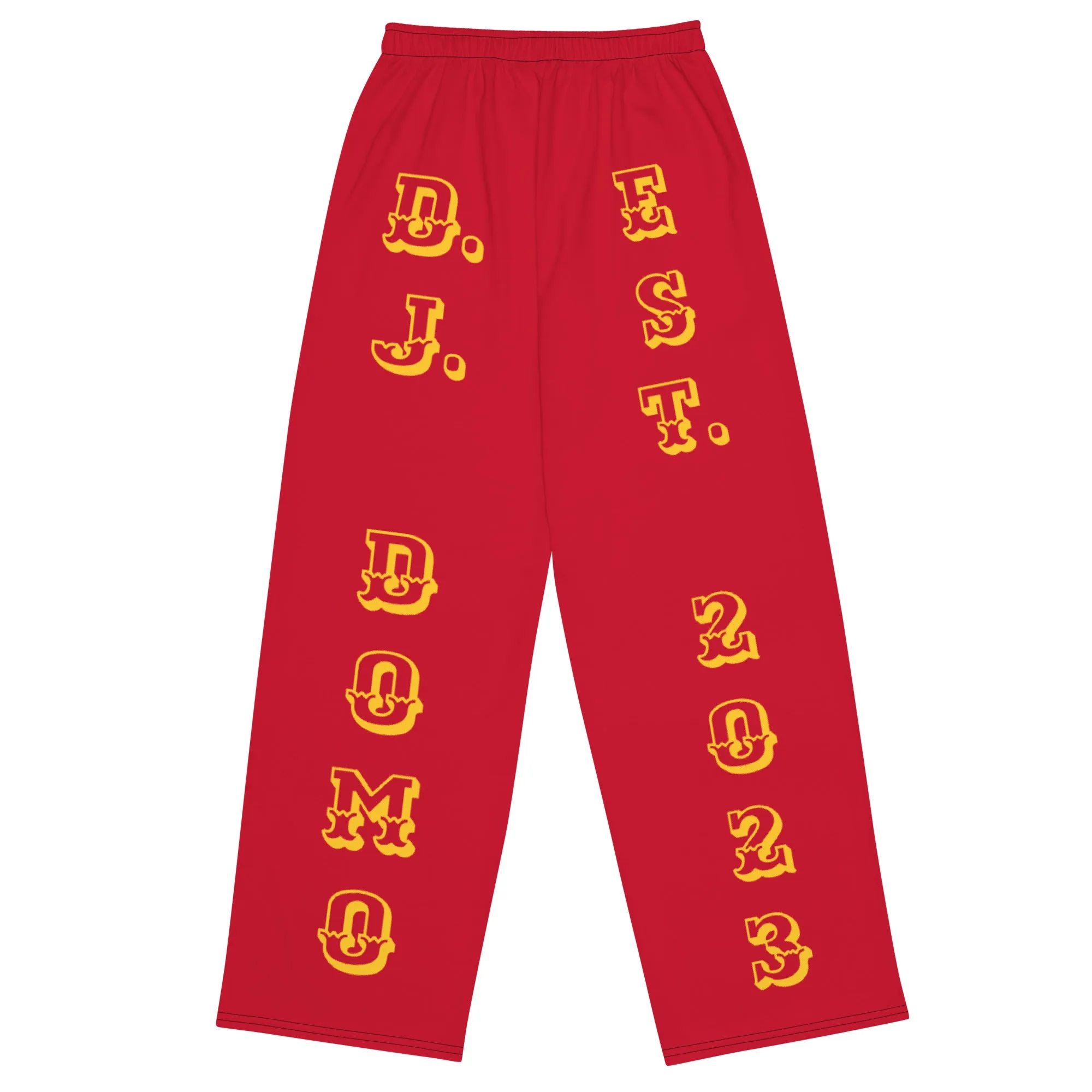 DJD MO- "It's A KC Thang" Unisex Wide-Leg Pants Red/Yellow/White