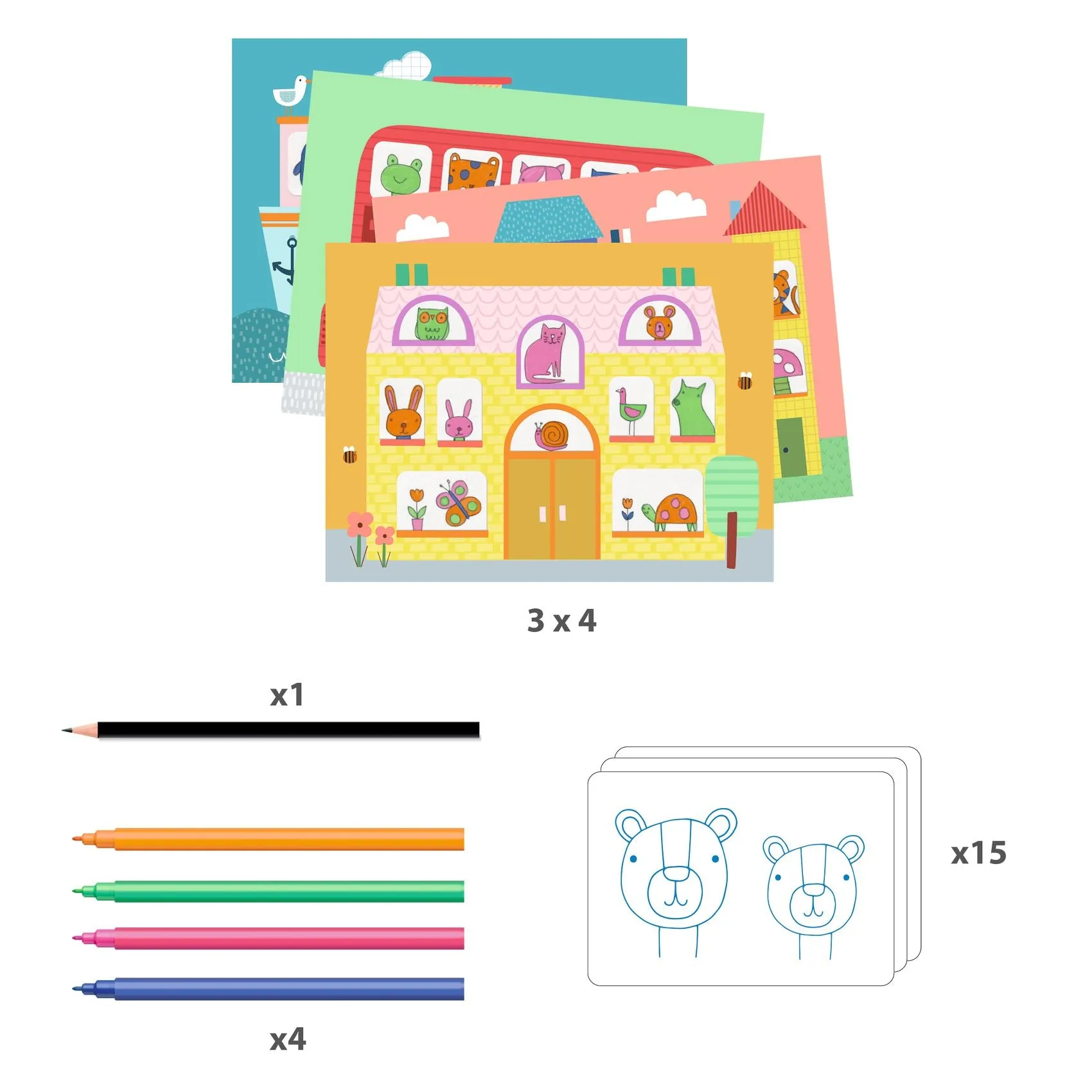 Djeco - Tracing Is An Art drawing activity kit