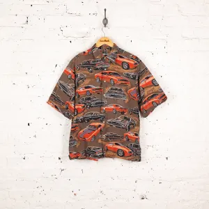 Dodge Cars Print Shirt - Brown - M