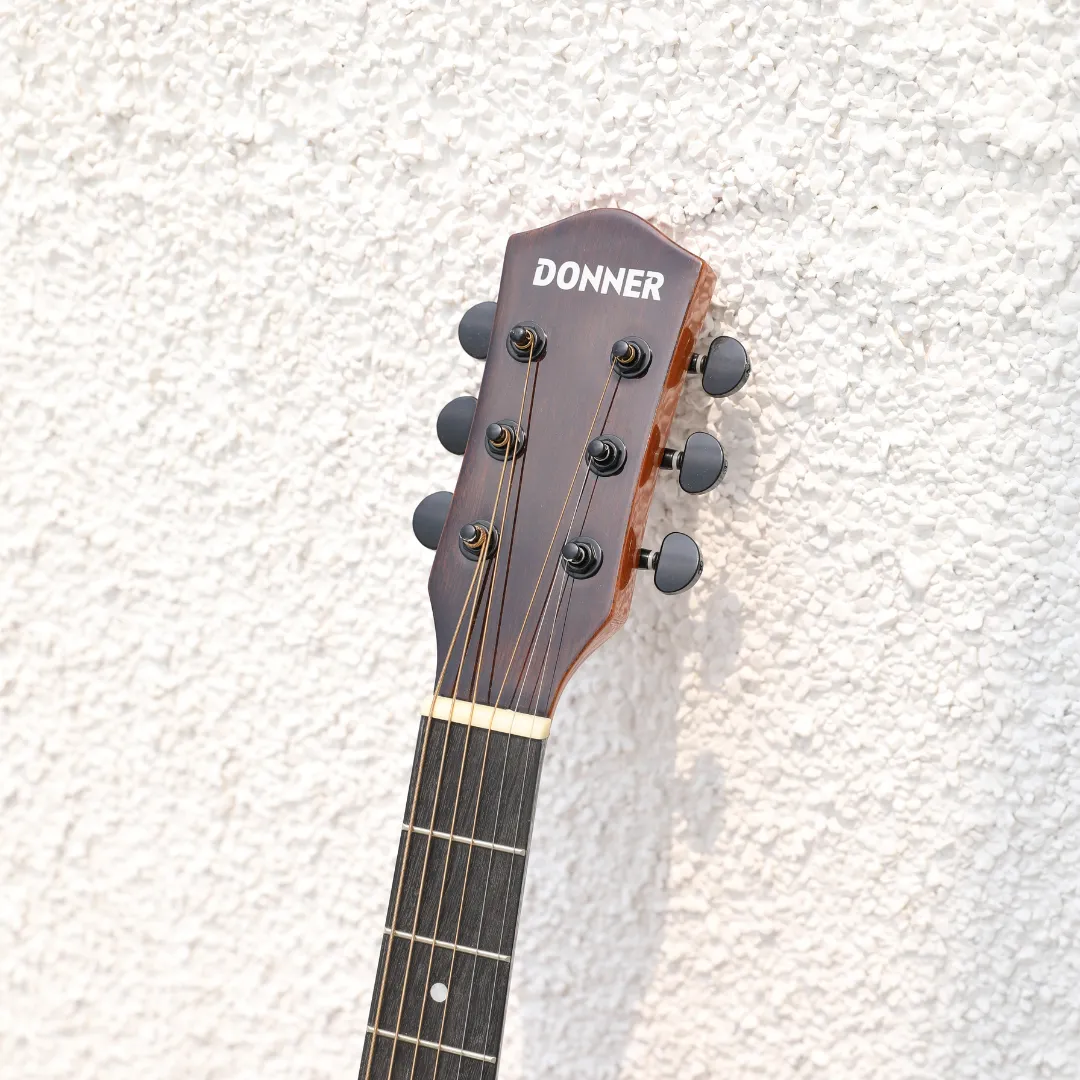 Donner DAD-812 41" Solid Body Right Handed Acoustic Guitar with Accessories, Natural Finish