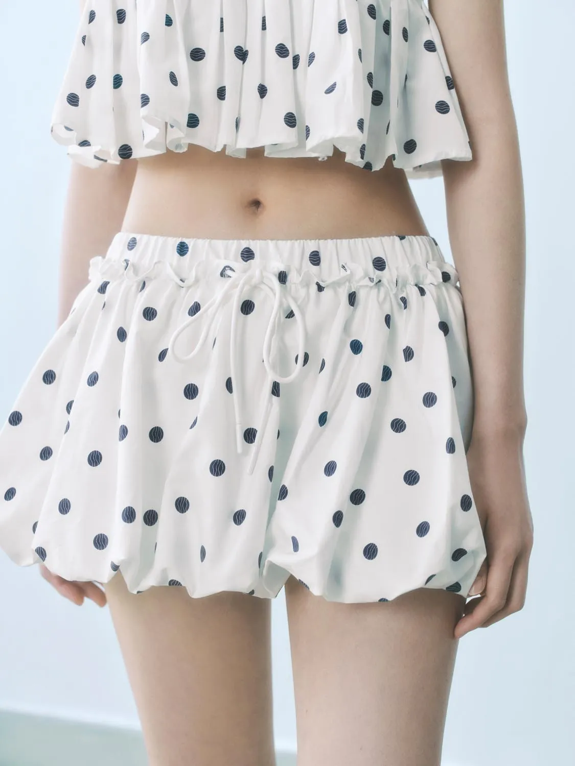 Dotted Mini A-Line Skirts
