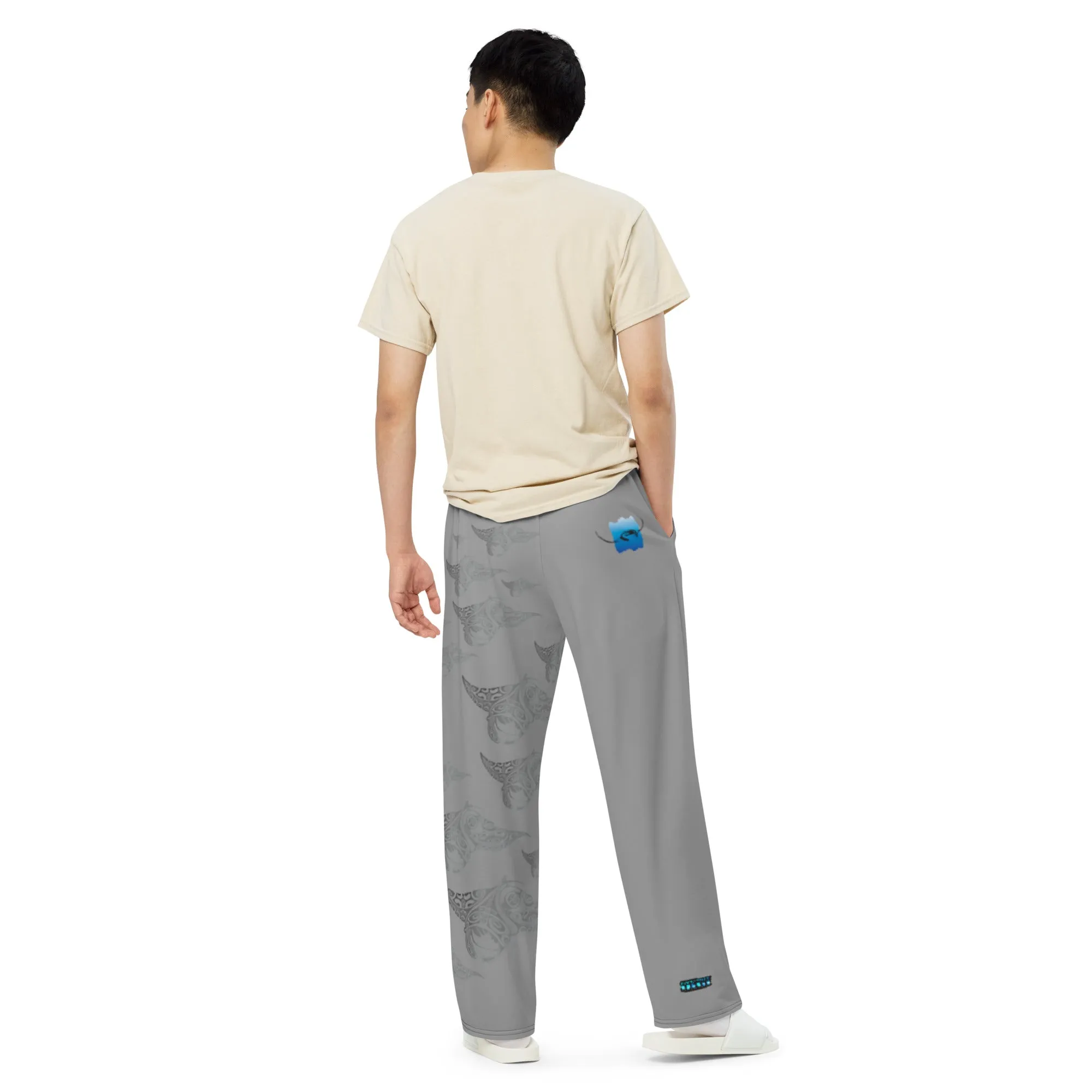 Double Blue Images Logo All-over print unisex wide-leg pants