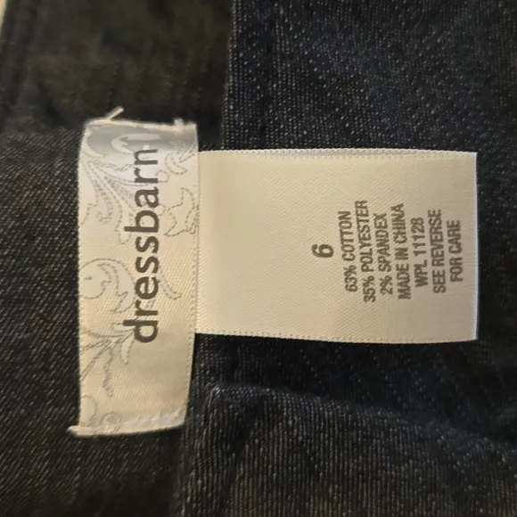 Dressbarn Womens Pantsuit Black Size S/6