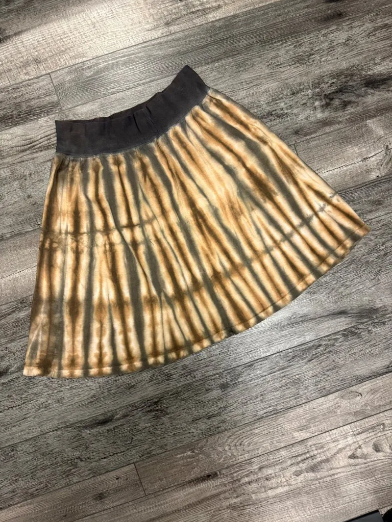 DYED COTTON A-LINE SKIRT