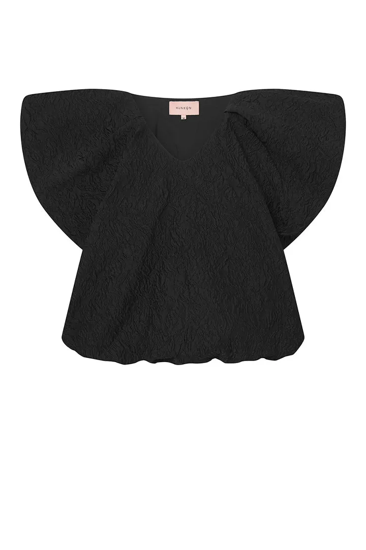 Ebba Wing top - Black