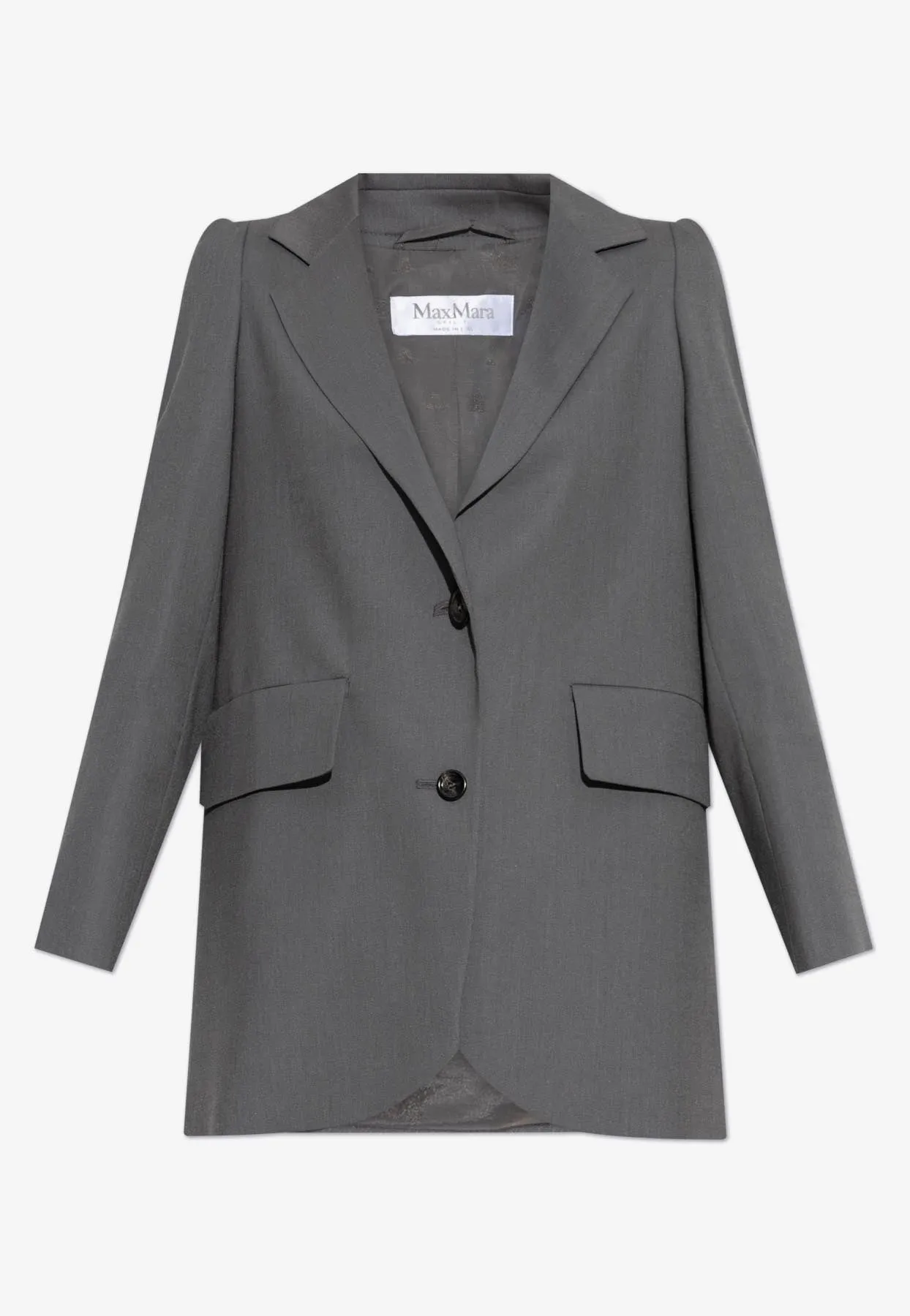 Ebridi Wool and Silk Single-Breasted Blazer