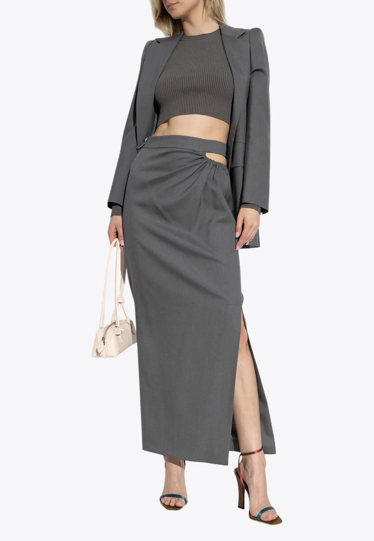 Ebridi Wool and Silk Single-Breasted Blazer