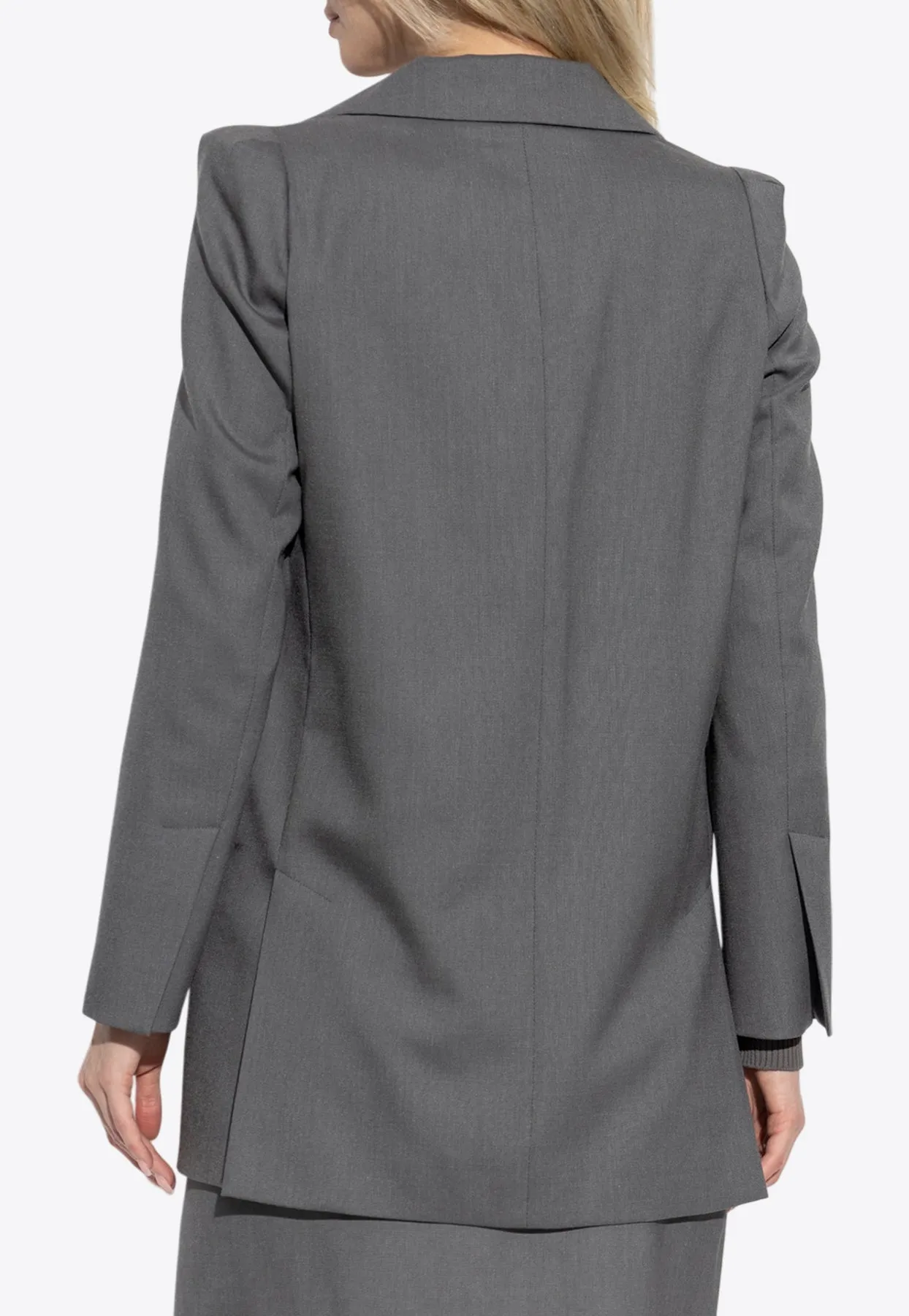 Ebridi Wool and Silk Single-Breasted Blazer
