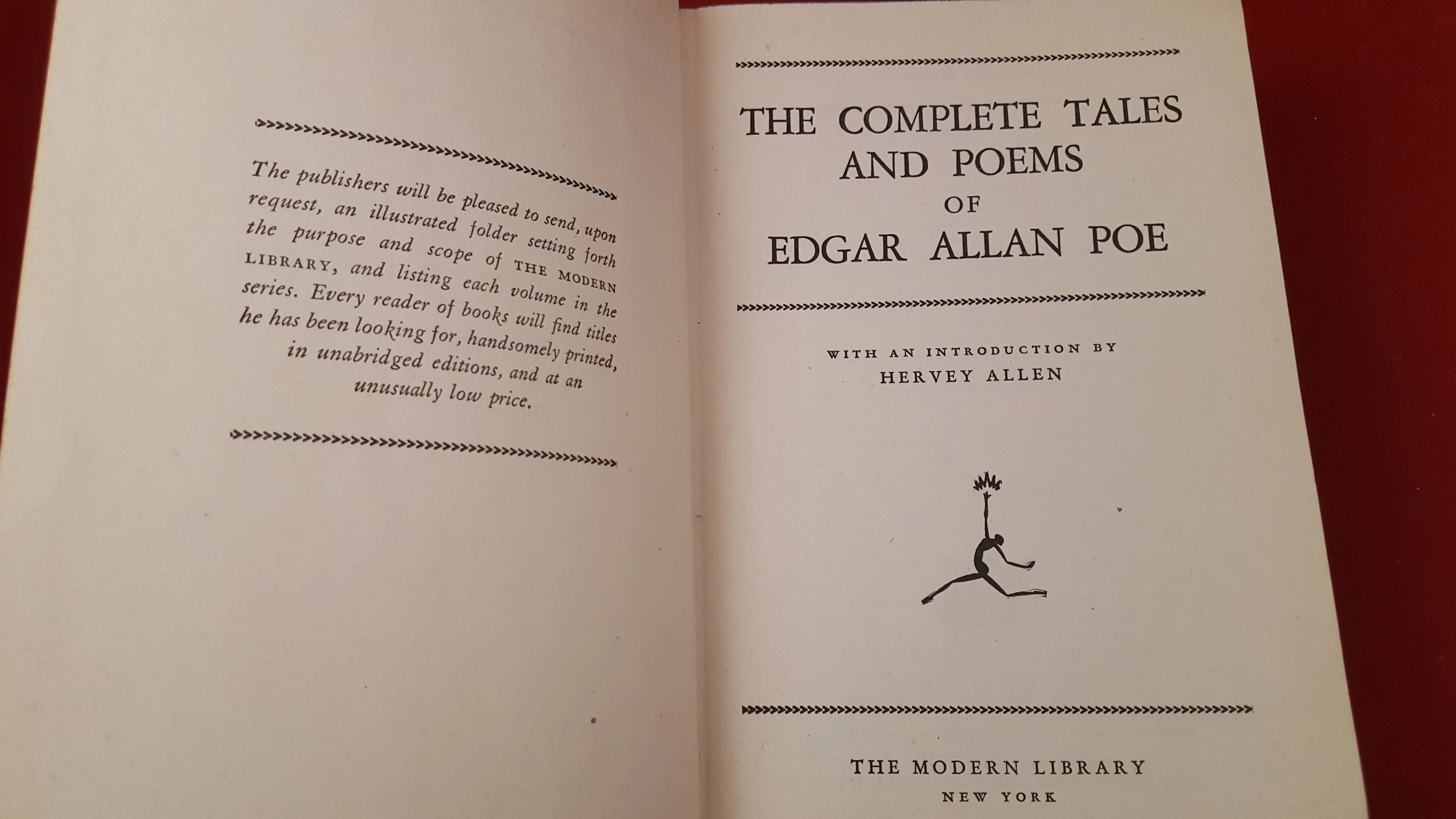 Edgar Allan Poe - The Complete Tales And Poems, The Modern Library, 1938, 1st Edition