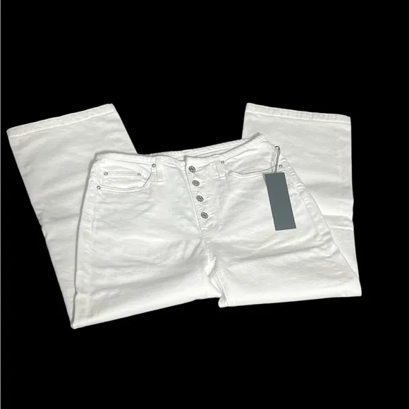 Edwin, Size 30, white, Bound Marli Ankle, Button Fly Pants. NWT @D17