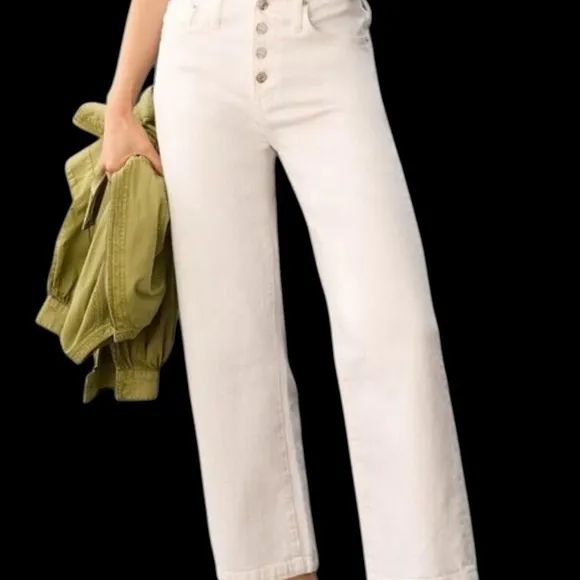 Edwin, Size 30, white, Bound Marli Ankle, Button Fly Pants. NWT @D17