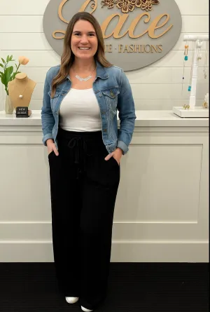 Effortless Wide-Leg Pant - Black