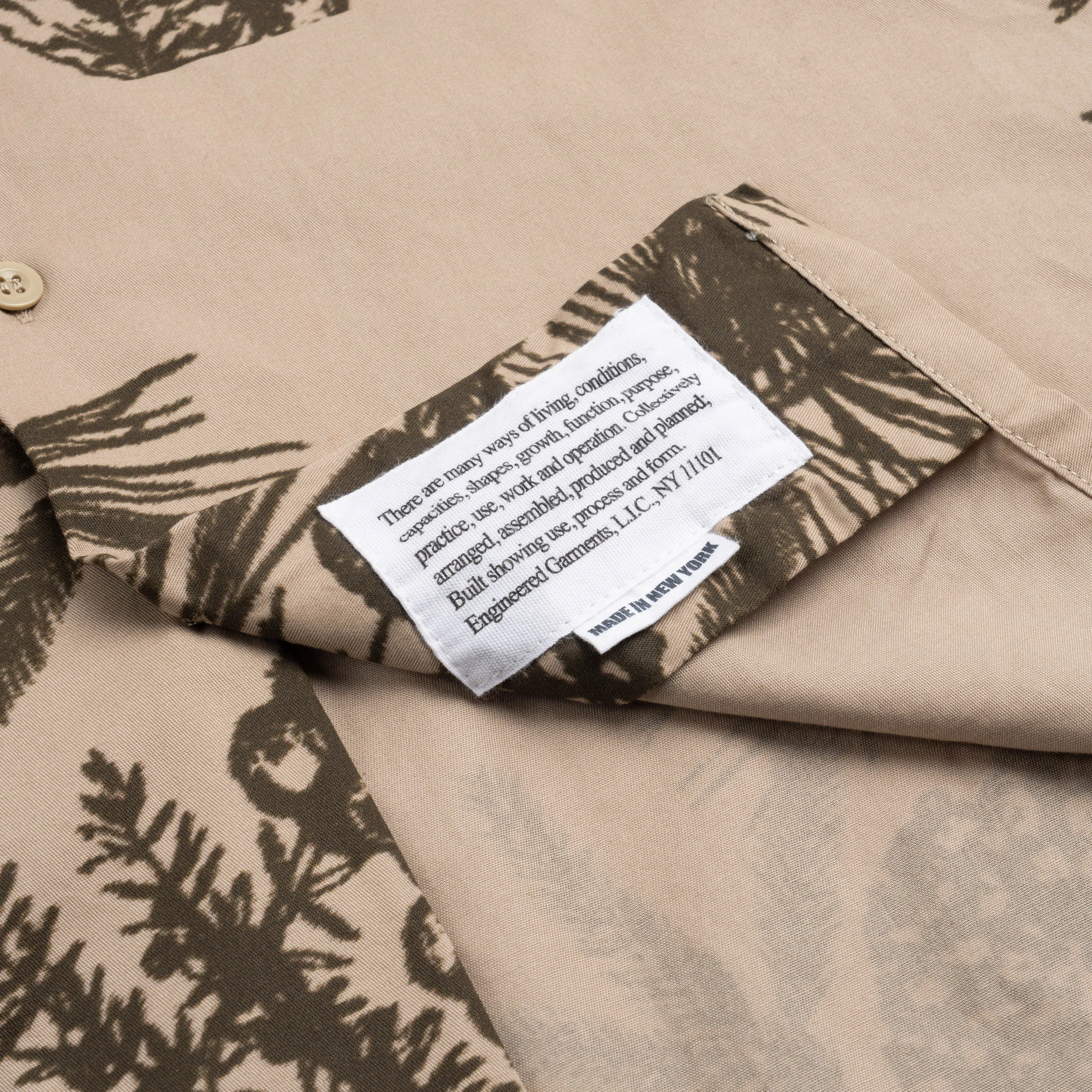 EG Classic Shirt 23F1A005 Khaki Pinecone Print