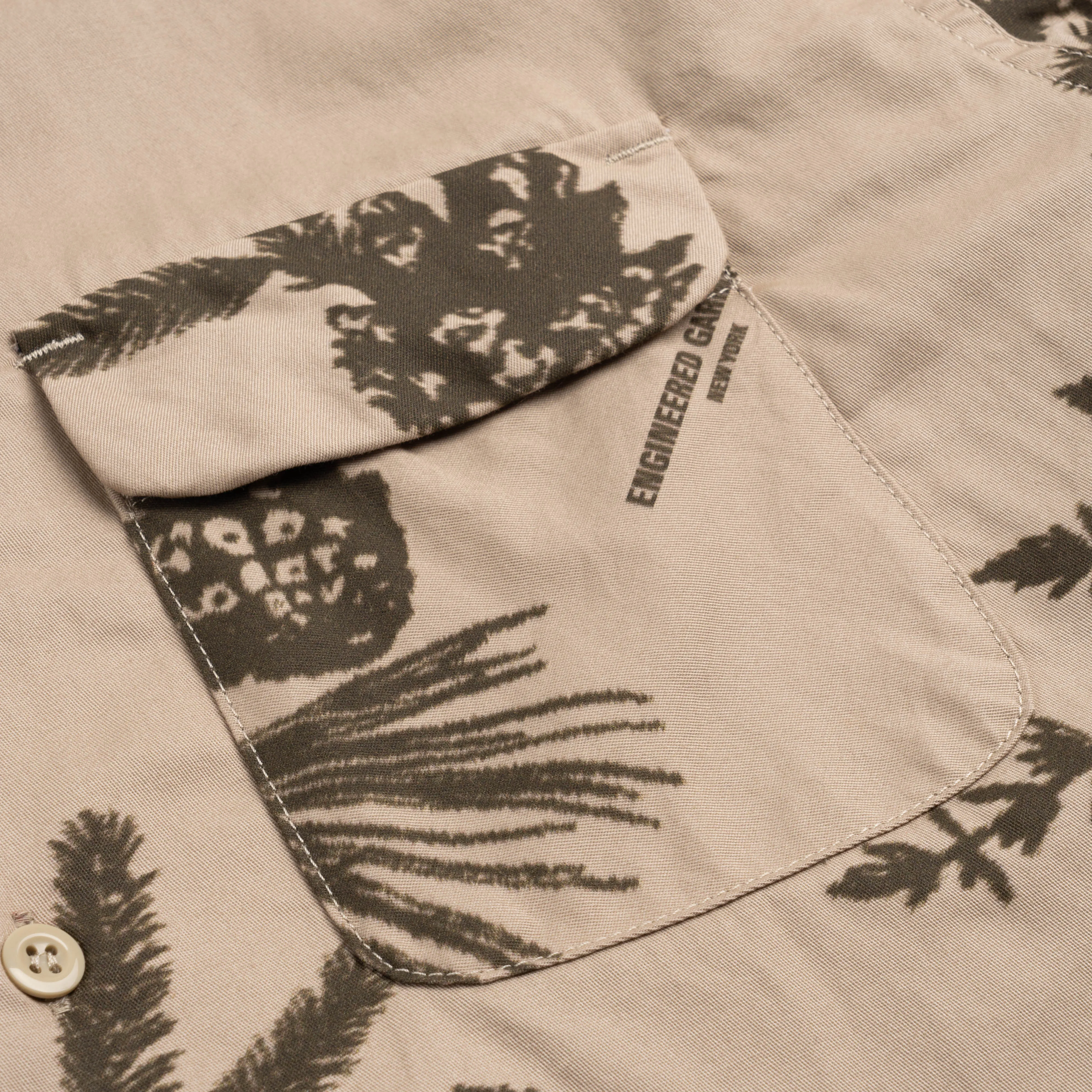 EG Classic Shirt 23F1A005 Khaki Pinecone Print